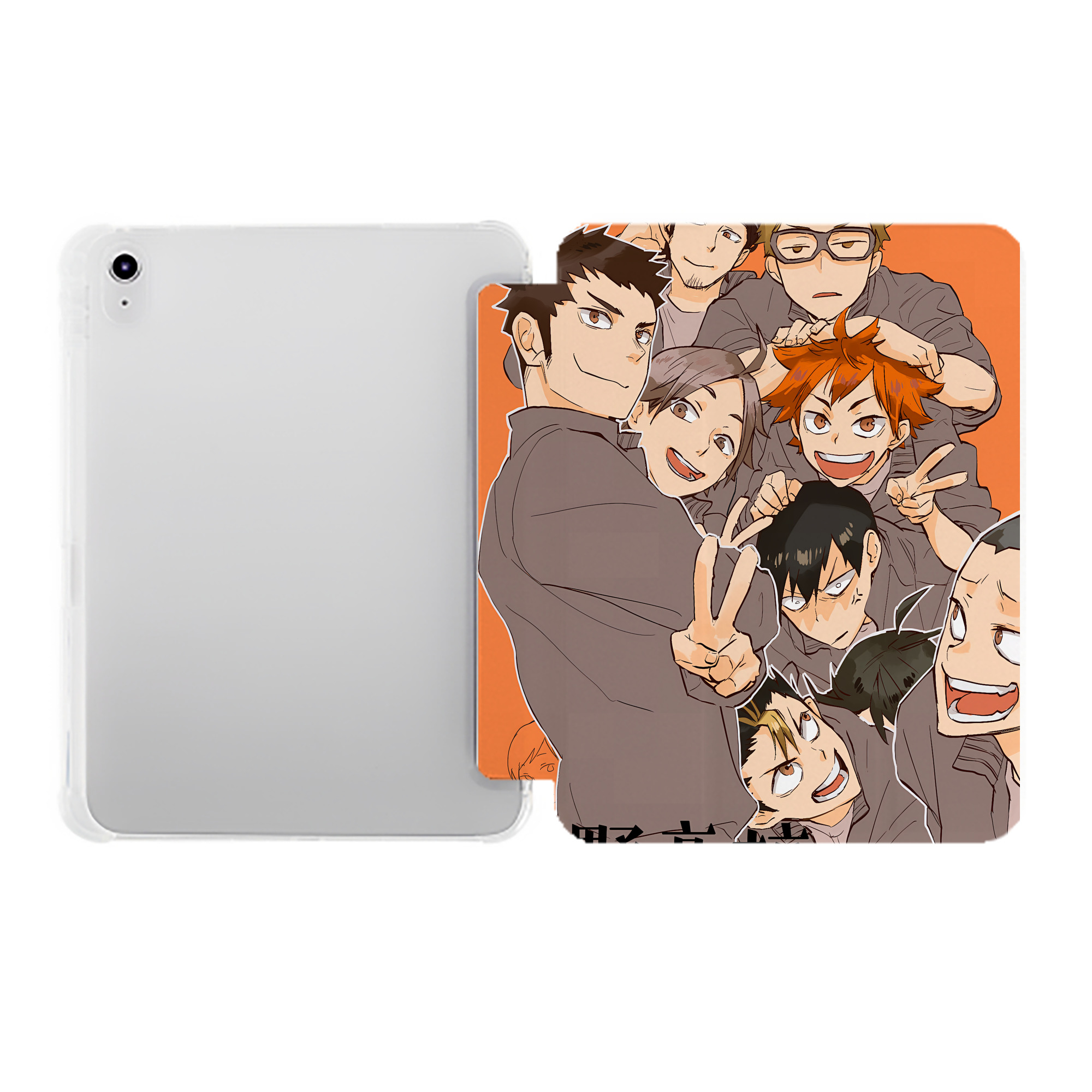 （画像用） ハイキュー!! Haikyu!! IPad ケース ペン収納付き 三つ折りスタンド PUレザー×シリコン 対応機種9.5/10.5/10.9インチ